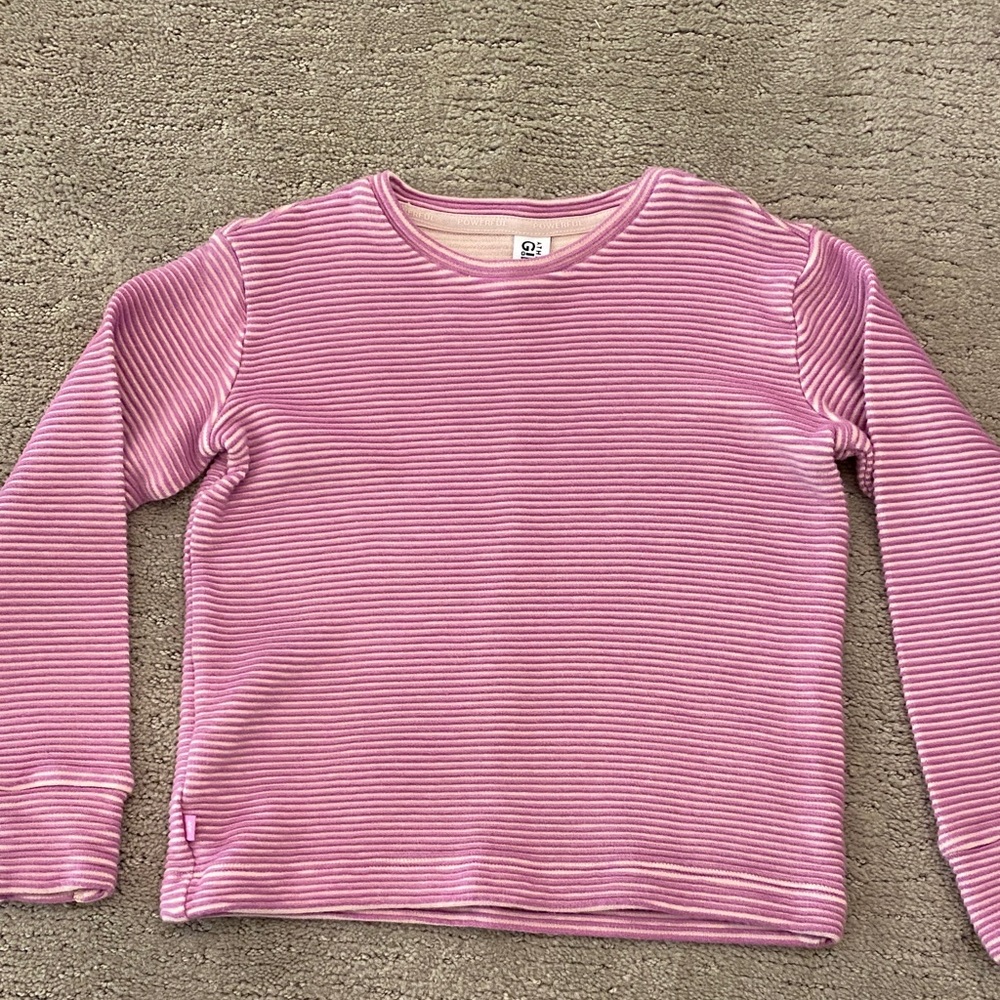 Pink Striped Kids Long Sleeve Shirt
